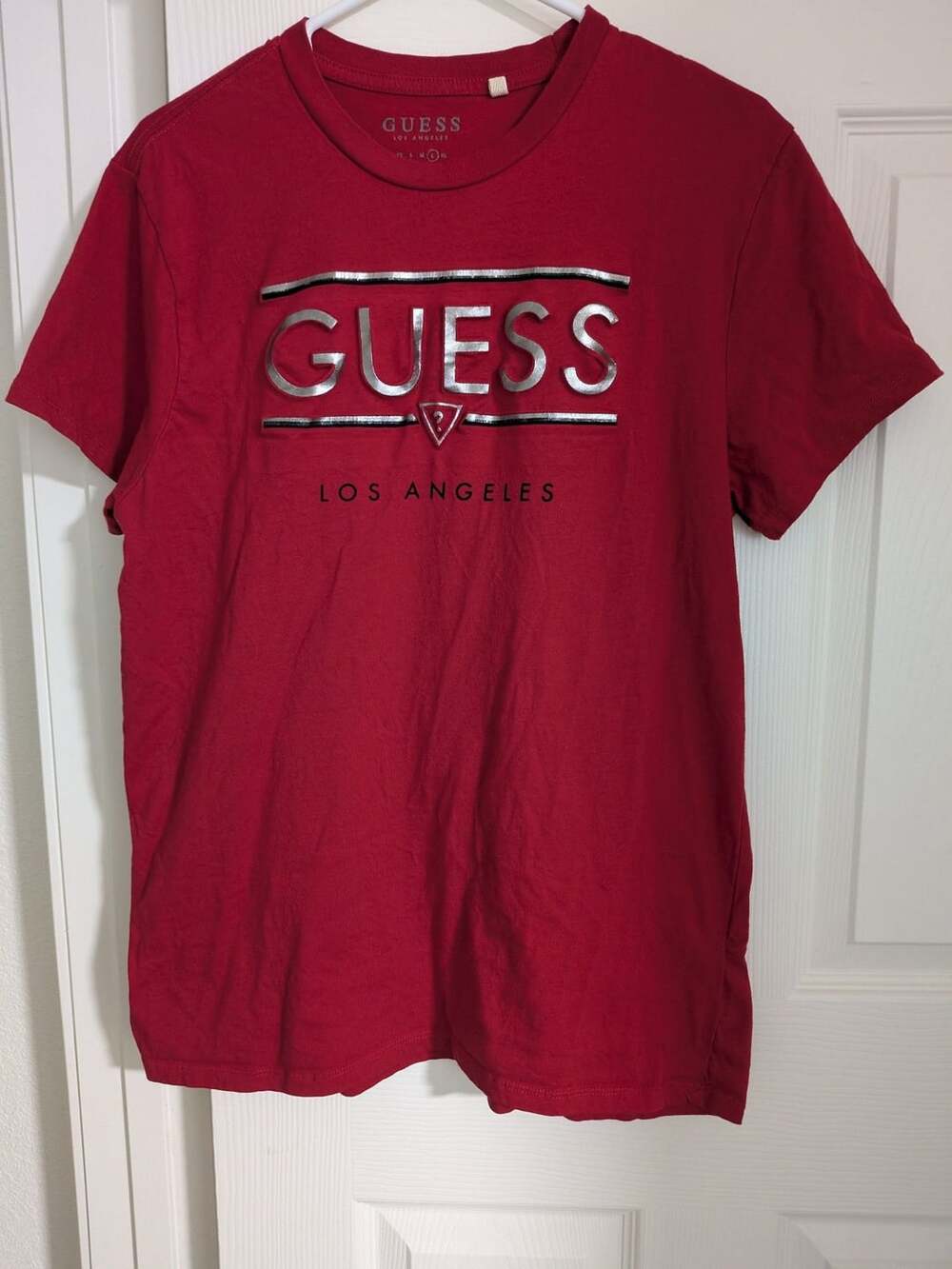 GUESS Los Angeles Logo T-Shirt Size M Red
